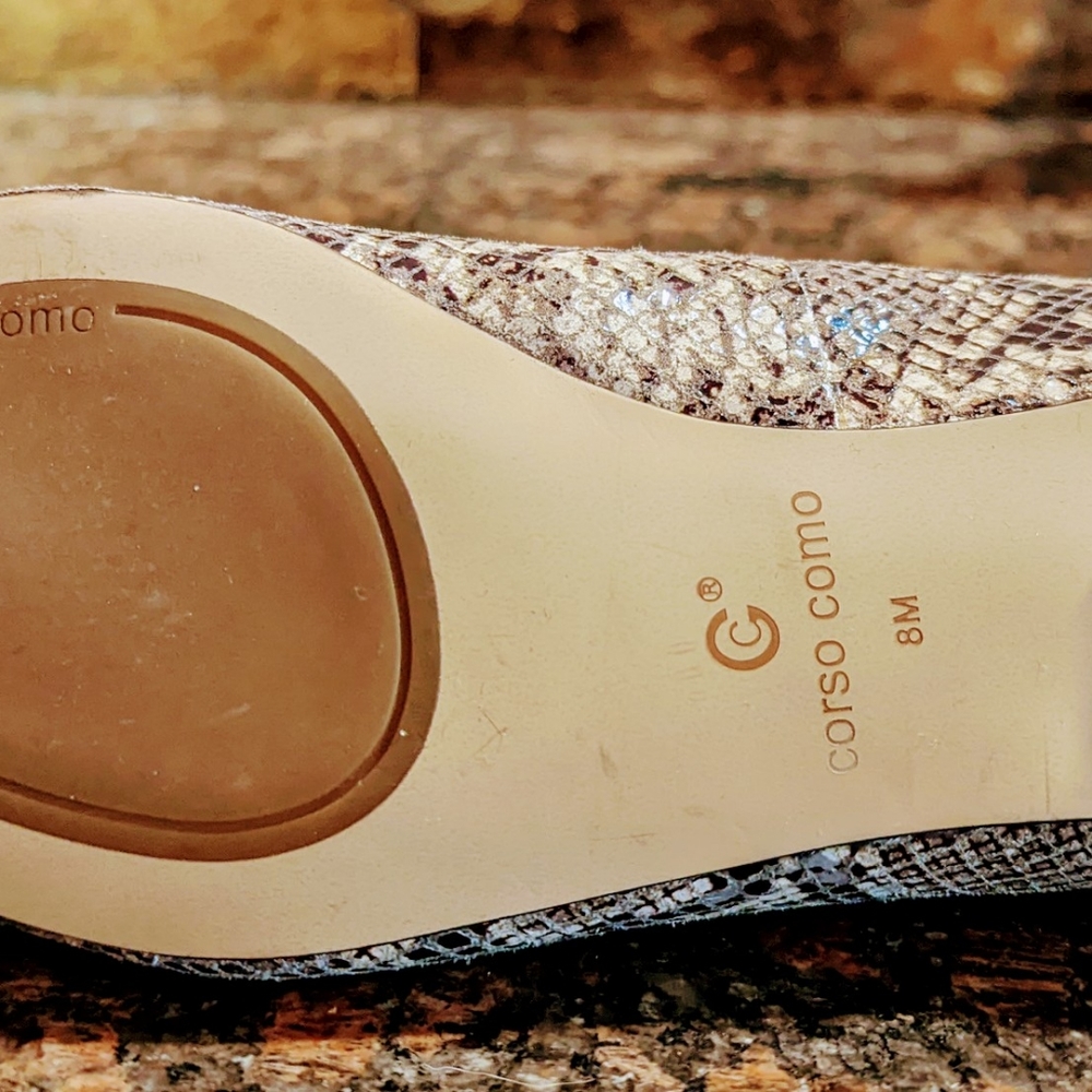 Corso Como Julia Python Embossed Flats New - image 3